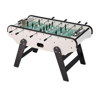 Kangui Baby Foot Bianco e Nero, Legno Melaminico e Alluminio, 148,5 x 76 x 86,6 cm, Barre Telescopiche, Superficie Gerflex, Premontato, per Adulti e +14 Anni