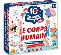 KANGUR 10 Secondes Kids Corps Humain Jeu Éducatif Enfant 4+, lingua FR | Cartes Mémoire et Observation, Apprentissage Anatomie, Jeu Rapide Famille, 48 Cartes