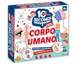 KANGUR 10 Secondi Kids Corpo Umano Gioco Educativo per Bambini 4+ con 48 Carte Sviluppa Memoria Concentrazione Osservazione Anatomia Umana