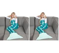 Kanguru Coperta coda da sirena, soffice coperta in pile la Sirenetta, plaid divano o sacco a pelo bambini, taglia bimbi, Lunga 135cm, idea per regalo donna, regalo compleanno, gadget sirenetta