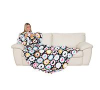 Kanguru Coperta con maniche Cuori, soffice plaid in pile, Microfibra, con tasca centrale, 210x140cm, regalo donna compleanno, amica, Hoodie per divano, letto, relax, Natale, vestaglia invernale