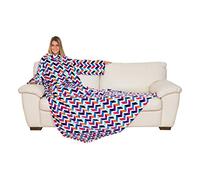 Kanguru Coperta con maniche Righe, soffice plaid in pile, Microfibra, con tasca centrale, 210x140cm, regalo donna compleanno, amica, Hoodie per divano, letto, relax, Natale, vestaglia invernale