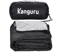 Kanguru - Coperta Picnic, telo impermeabile, resistente alle intemperie, interno in pile Fluffi soffice e caldo, 140x170cm, per 4 persone, waterproof, per trekking, campeggio, viaggio, idea regalo