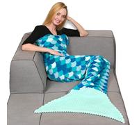 COPERTA C/CODA DA SIRENA TURCHESE