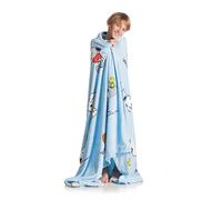 Kanguru Coperta Snoopy Pile Morbido Celeste 130x170 - Plaid Divano o Copriletto Singolo Soffice e Caldo - Idea Compleanno