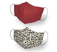 Kanguru Green Mask, Set 2 Pezzi, Mascherina Facciale, 100% Cotone, Lavabile, Riutilizzabile, Per Adulto - 200 Gr