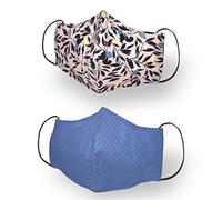 Kanguru Green Mask, set 2 pezzi, mascherina facciale, 100% cotone, lavabile, riutilizzabile, per adulto