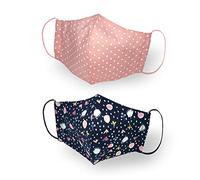 Kanguru Green Mask, Set 2 Pezzi, Mascherina Facciale, 100% Cotone, Lavabile, Riutilizzabile, Per Bambina/Ragazza 6-12 Annianni - 10 Gr