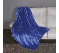 Kanguru Soffice plaid divano in microfibra, morbido pile Fluffi Blu, 130x170cm, Simpatico copriletto singolo, coperta per divano. Idea regalo Natale o Compleanno per tutti