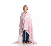 Kanguru Plaid Pile, Glow, singolo, Rosa, si illumina al buio, Coperta divano microfibra, morbida, divertente, Unicorno 130x150cm, Simpatico copriletto singolo bambina, idea regalo Natale o Compleanno