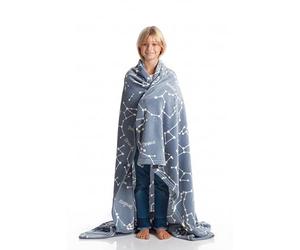 Kanguru Plaid Pile, Glow, singolo, si illumina al buio, Coperta divano microfibra, morbida, divertente, Costellazioni 130x150cm, Simpatico copriletto singolo bambina, idea regalo Natale o Compleanno
