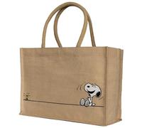 Kanguru Tote Bag in Cotone, Borsa Donna Shopper con Manici, Snoopy con Elegante Fodera Interna e Tasca, Fashion, Ideale per Shopping, Viaggio, Università e Pranzo, Raffinata e Trendy, misto juta