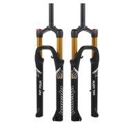 KANGXYSQ Forcella Fat 26 Pollici Pneumatico da 4,0" E-Bike Forcella A Sospensione Pneumatica 100 Mm Corsa 9 Mm QR HL/RL Freno A Disco 1-1/8" Dritta Forcella Anteriore for Spiaggia Neve(Gold,HL)