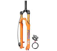 KANGXYSQ MTB Forcella Ammortizzata 26/27,5/29 Pollici Corsa 120/140 Mm Freni A Disco Forcella Bici 1-1/8" Dritto/Conique Forcella Ad Aria QR 9 Mm Manuale/Remoto(Straight-remote/140,29")