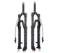 KANGXYSQ MTB Olio Forcella A Sospensione Pneumatica 26/27,5/29 Pollici 28,6 Droit/Conique Forcella Bici Corsa 120 Mm Freno A Disco Manuale/Remoto QR 9 Mm Forcella(29" Straight Remote)