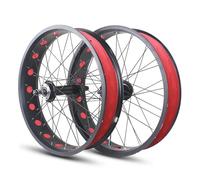 KANGXYSQ Set Di Ruote Fat Bikes 20/24/26x4.0'' Fronte Retro Ruota Anteriore For Bici Da Neve Lega Di Alluminio Sgancio Rapido 135 Mm/195 Mm Mozzo Anteriore 14 G(Front Rear,26")