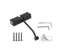 KANGYEBAIHUODIAN Adatto for chiudiporta automatico in lega di alluminio resistente all'usura cerniera di chiusura della porta di sicurezza chiudiporta a molla montato con chiusura automatica(Black)