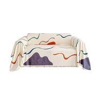 KANGYEBAIHUODIAN Adatto for coperte da divano in stile nordico, coperte da campeggio all'aperto, picnic, grandi coperte for il tempo libero, relax, telo da spiaggia, tappeto da viaggio bianco con napp