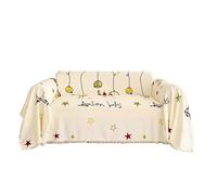 KANGYEBAIHUODIAN Adatto for coperte da divano in stile nordico, coperte da campeggio all'aperto, picnic, grandi coperte for il tempo libero, relax, telo da spiaggia, tappeto da viaggio bianco con napp