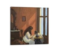 KANGZENG Edward Hopper Painter Works (Ragazza alla macchina da cucire), poster artistico da parete con stampa estetica artistica da parete su tela, decorazione moderna per camera da letto, 60 x 60 cm