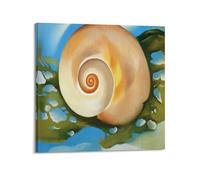 KANGZENG Georgia O'Keeffe Painter Works (conchiglia rosa con alghe), decorazione artistica da parete per soggiorno e camera da letto, 70 x 70 cm