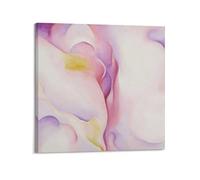 KANGZENG Georgia O'Keeffe Painter Works (conchiglia rosa) poster artistico da parete su tela a scorrimento per soggiorno o decorazione per la casa, 30 x 30 cm