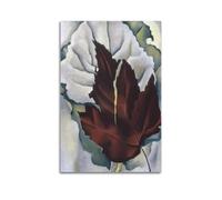 KANGZENG Georgia O'Keeffe Painter Works (modello di foglie), poster artistico da parete per soggiorno e camera da letto, 50 x 75 cm