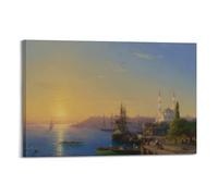 KANGZENG Ivan Aivazovsky Painter Works (veduta di Costantinopoli e il Bosforo), stampa artistica da parete su tela, decorazione per la casa, 30 x 45 cm