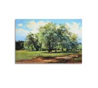 KANGZENG Ivan Shishkin Painter Works (Willows Lit Up by The Sun), poster artistico da parete su tela, decorazione artistica da parete per soggiorno e camera da letto, 40 x 60 cm