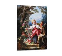 KANGZENG Jean-Honoré Fragonard Painter Works (Blind Man's Bluff) Poster artistico da parete con stampe fotografiche, decorazione per la casa, 50 x 75 cm