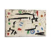 KANGZENG Joan Miro Painter Works (Drawing on the Wall II) Poster artistico con stampa artistica su tela, decorazione per la casa e la camera da letto, 60 x 90 cm