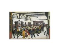 KANGZENG L. S. Lowry Painter Works (Ancoats Hospital Outpatients' Hall) Poster artistico con stampa artistica su tela, decorazione per la casa e la camera da letto, 20 x 30 cm