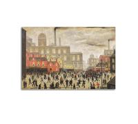 KANGZENG L. S. Lowry Painter Works (Una piazza della città), poster artistico su tela, decorazione da parete, decorazione per la casa, 40 x 60 cm