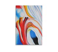 KANGZENG Poster artistico da parete con Georgia O'Keeffe Painter Works (musica rosa e blu) per camera da letto e soggiorno, 30 x 45 cm