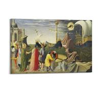 KANGZENG Poster artistico su tela, decorazione da parete per la casa, motivo: Fra Angelico Painter Works (San Nicola saluta il messaggero gentile), 30 x 45 cm