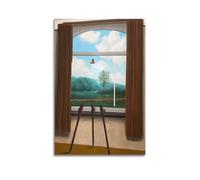 KANGZENG Rene Magritte Painter Works (The Human Condition), poster artistico su tela, decorazione da parete, decorazione per la casa, 20 x 30 cm