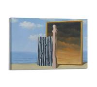 KANGZENG Rene Magritte - Stampa artistica da parete su tela, motivo: composizione su una riva marina, per soggiorno e camera da letto, 20 x 30 cm