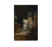 KANGZENG Stampa artistica da parete con Jean-Honoré Fragonard Painter Works (il sermone dell'amore) decorazione artistica da parete su tela decorativa per la casa 60 x 90 cm