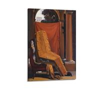 KANGZENG Stampa artistica da parete decorativa su tela, motivo: Rene Magritte Painter Works (prospettiva), decorazione moderna, 20 x 30 cm