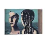 KANGZENG Stampa artistica da parete decorativa su tela, motivo: Rene Magritte Painter Works (The Double Secret), decorazione moderna, 50 x 75 cm