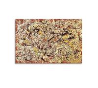 KANGZENG Stampa artistica da parete su tela con immagine di Jackson Pollock Painter Works (murale su fondo rosso indiano), stampa artistica da parete per soggiorno, pareti, case, 30 x 45 cm