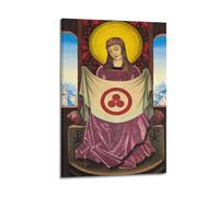 KANGZENG Stampa artistica da parete su tela di Nicholas Roerich Painter Works (Madonna Oriflamma), stampa artistica da parete per soggiorno e casa, 30 x 45 cm