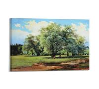 KANGZENG Stampa artistica da parete su tela, motivo: Ivan Shishkin Painter Works (Willows Lit Up by the Sun), decorazione artistica da parete per camera da letto, moderna stampa per la casa, 40 x 60