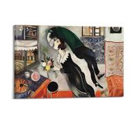 KANGZENG Stampa artistica da parete su tela, motivo: Marc Chagall Painter Works (Il compleanno), stampa artistica da parete, decorazione moderna, 20 x 30 cm