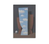 KANGZENG Stampa artistica da parete su tela, motivo: Rene Magritte Painter Works (Gioconda), decorazione artistica da parete per la casa, 40 x 60 cm