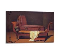 KANGZENG Stampa artistica da parete su tela, motivo: Rene Magritte Painter Works (Madame Recamier by David), 60 x 90 cm