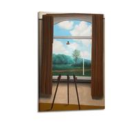 KANGZENG Stampa artistica da parete su tela, motivo: Rene Magritte Painter Works (The Human Condition), decorazione per la casa, 30 x 45 cm
