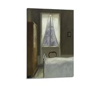 KANGZENG Vilhelm Hammershoi Painter Works (Interior With The Artist's Wife) Poster artistico da parete stampe artistiche da parete con foto dipinti decorativi per la casa 40 x 60 cm