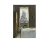 KANGZENG Vilhelm Hammershoi Painter Works (Interior With The Artist's Wife) Stampa artistica da parete su tela artistica da parete per stanza, 40 x 60 cm