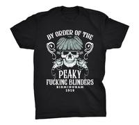 KANGZU By Order of The Peaky Fucking Blinders Shelby Birmingham Gangsters T-Shirt Black M